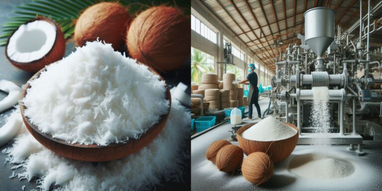Grated coconut used in international dishes