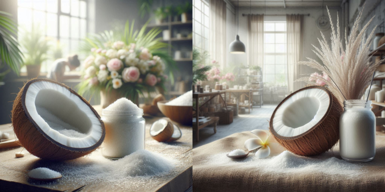 What is Desiccated coconut close-up showing its texture and versatility in cooking